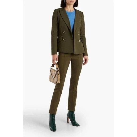 Derek Lam 10 Crosby NWT Green Double Breasted Blazer Jacket 2 - Picture 1 of 10